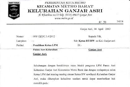 Contoh Surat Undangan Pemilihan Rt Baru