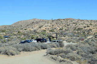 Nearing the Pine City Backcountry Board parking area and trailhead for Negro Hill and Desert Queen Mine, Joshua Tree National Park