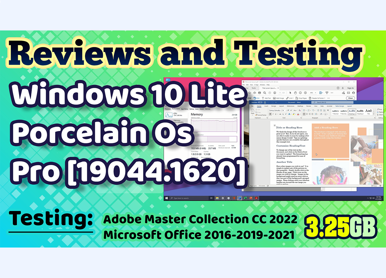 Review Windows 10 Lite Porcelain Os Pro [19044.1620] Pre-activated