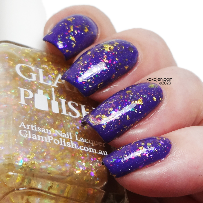 xoxoJen's swatch of Glam Polish Chasing Rainbows