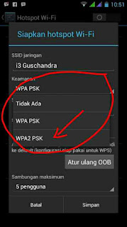 Keamanan wifi hotspot android pilih WPA atau WPA2 Yang Bagus