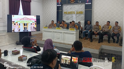 Polresta Jambi Rilis Akhir Tahun Sampaikan Keberhasilan Kinerja Selama Tahun 2023 