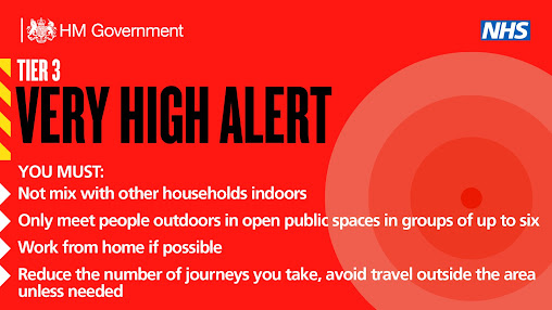 Tier 3 VERY HIGH ALERT UK Government tiers Dec 2020