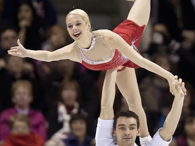 Photograph of American figure skaters Alexa Scimeca and Chris Knierim