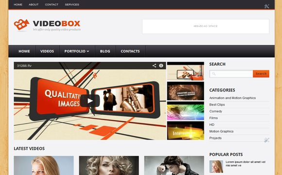 VideoBox Blogger Template