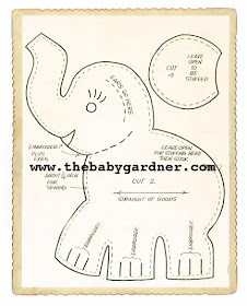 Free 1950's Sewing Pattern - Toy Elephant & Giraffe