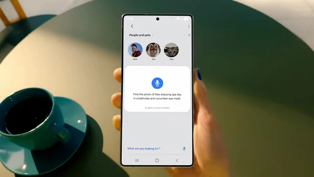 Samsung Galaxy S25 voice search feature with natural language understanding, enabling users to interact with their phone like a friend