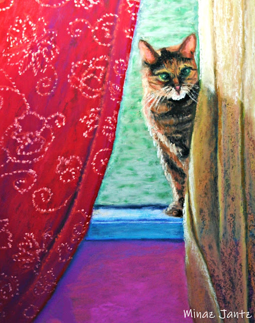 Rosy in Color (Pastel) by Minaz Jantz