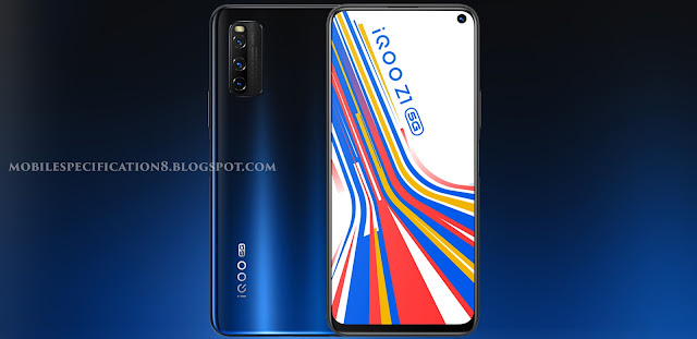 iQOO Z1, iQOO Z1 5G, Space blue background colour, mobile phone, smartphone