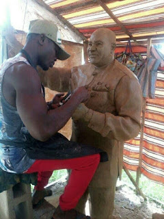 River State Corper Erects Statue Of Gov. Nyesom Wike 