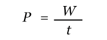 Persamaan Laju energi atau daya (P)