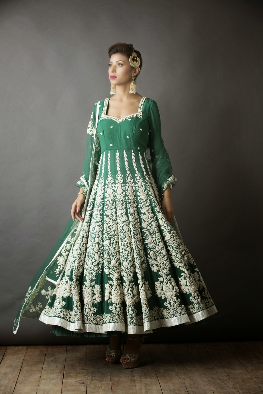 Pakistani Designer Straight Anarkali Suits