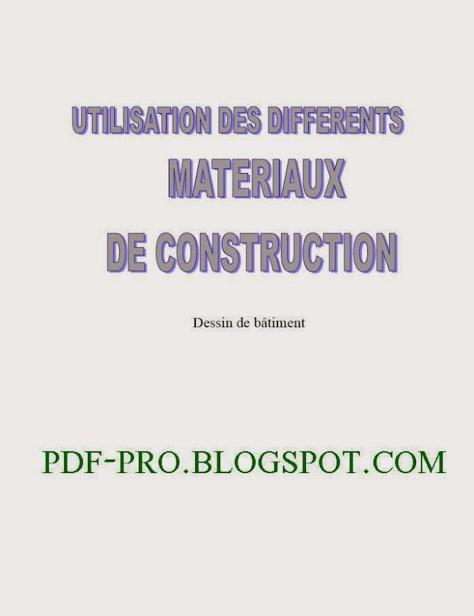 UTILISATION DES DIFFERENTS MATERIAUX DE CONSTRUCTION | book