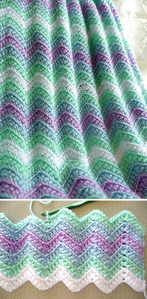 Rickrack Rainbow Baby Blanket - Free Pattern 