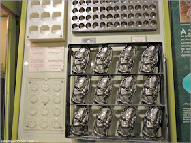 Moldes en el Museo del Chocolate Érico-CHOCOLATERIE-Musee-Du-Chocolat en Quebec