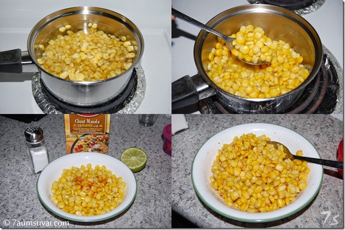 Corn chaat process