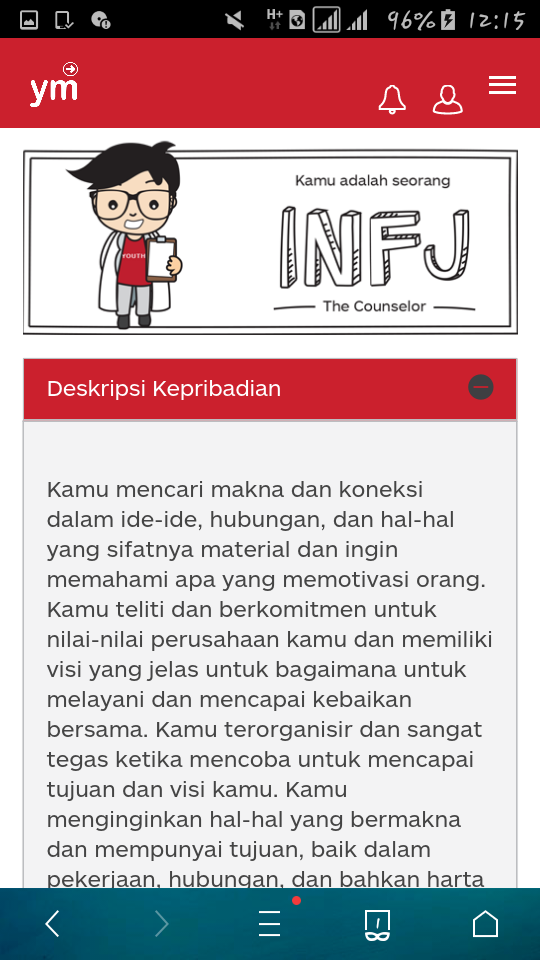 Deskripsi Kepribadian INFJ