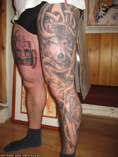 Wolf Leg Tattoo