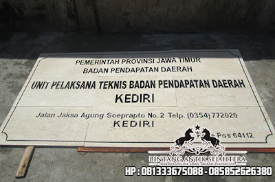 Papan Nama Marmer,  Prasasti Marmer