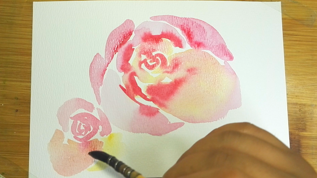 How to draw watercolor roses step by step tutorial easy