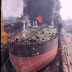 Kapal Tanker KM Caglela   Pengangkut BBM di Waruna Belawan Kebakar
