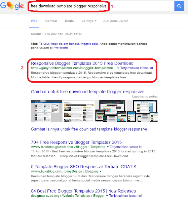 cara mendapatkan template blog responsive gratis di gooyaabi