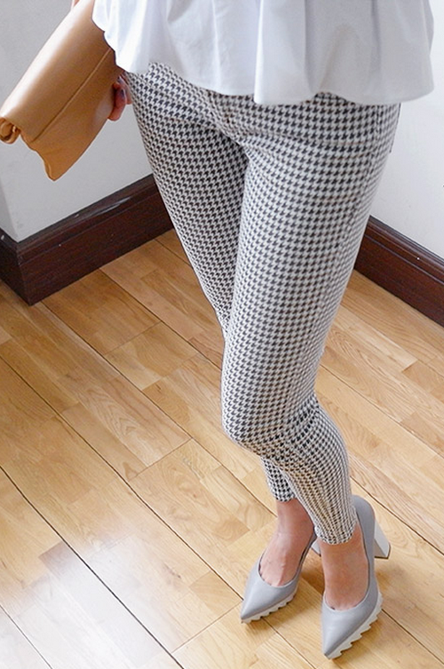 Houndstooth Skinny Jeans