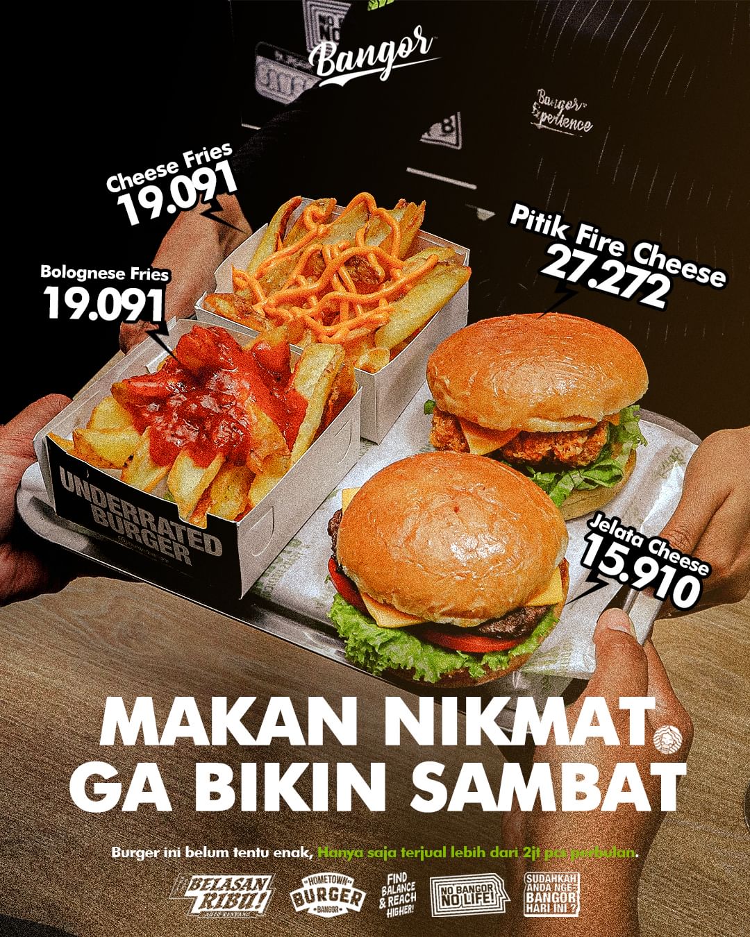 PROMO BURGER BANGOR MENU HAEMAT MULAI RP. 15RIBUAN