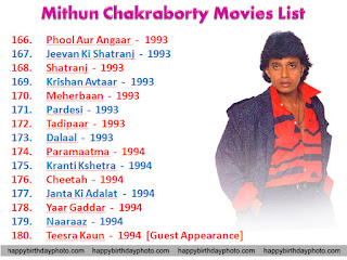 mithun chakraborty movie list 166 to 180