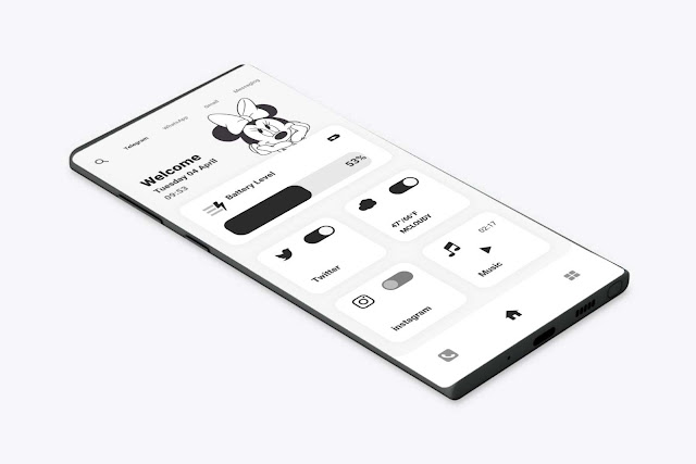 Black and White Free Theme for Android