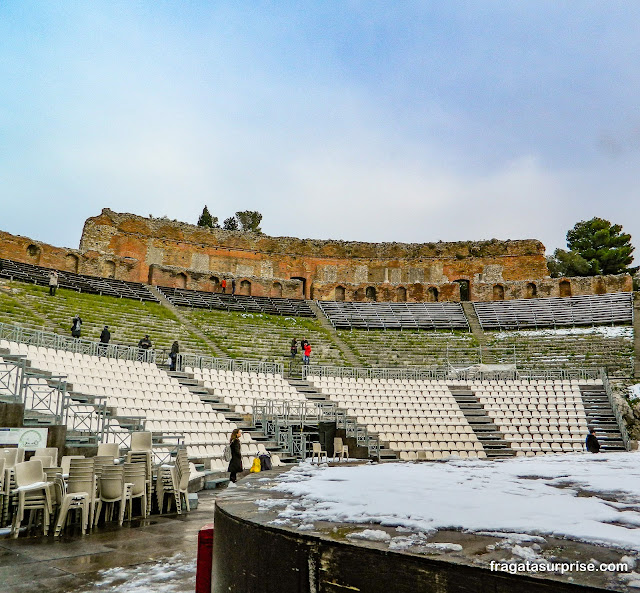 Teatro Antigo de Taormina na Sicília