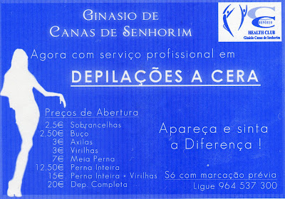 Depilacões a cera no ginasio de canas de senhorim