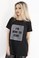 Tricou Dama Zara Black Here To Stay