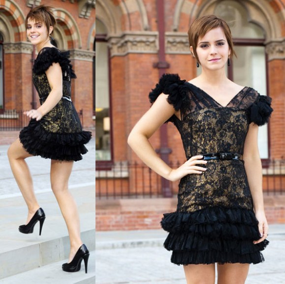 Gente a Hermione digo Emma Watson andou aparecendo por a usando vestidos 