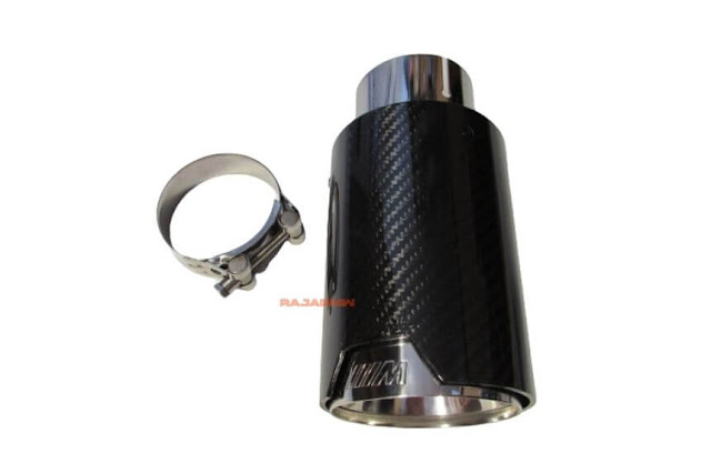 Muffler Mtech BMW Carbon Fiber Black Diameter = 6 - 6.3cm, Tinggi = 16cm, Diameter Luar = 8cm