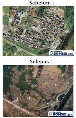 Gambar Satelit Sebelum Dan Selepas Bencana Tsunami Di Jepun