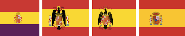 Diferentes Banderas Españolas