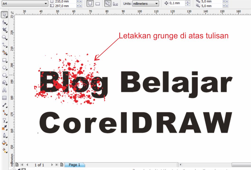  Cara Membuat Tulisan Pecah Efek Grunge di CorelDRAW 