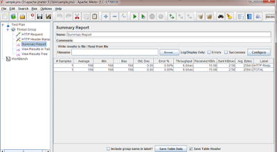 summary report in jmeter