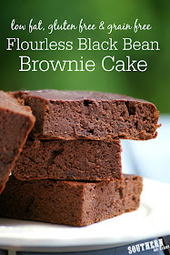 Healthy Gluten Free Black Bean Brownie Cake Recipe | low fat, gluten free, grain free, flourless, refined sugar free, clean eating friendly, low calorie brownie recipe