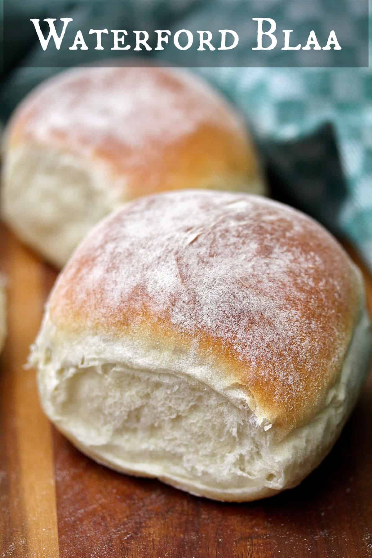 Two Waterford Blaas on a wood board.