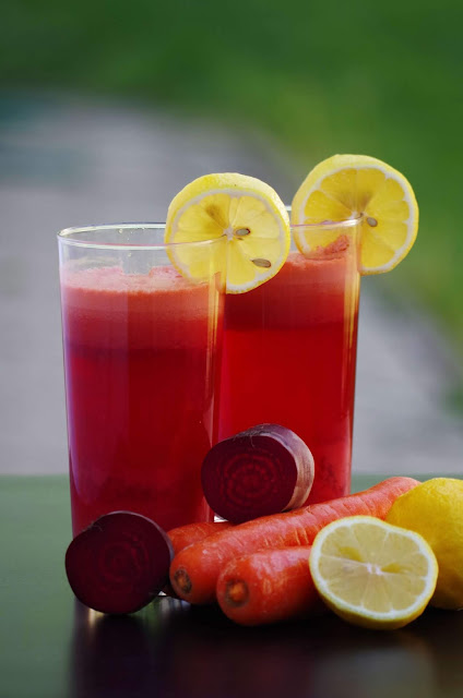 Beetroot juice gives pinkish glow