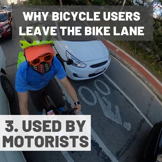 Bike lanes being used by by motorists