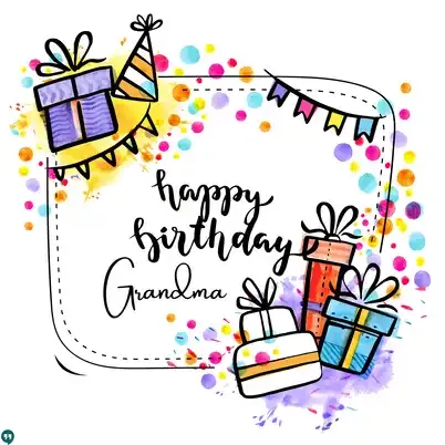 happy birthday clipart grandma images decoration