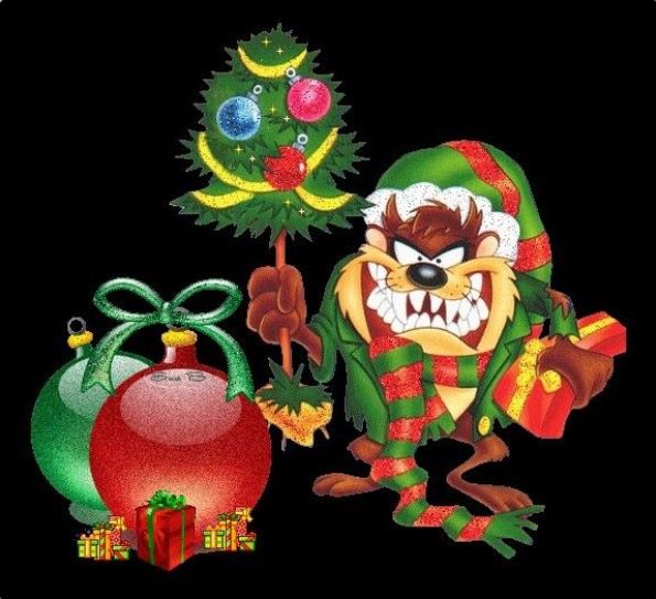 demonio de Tazmania en Navidad