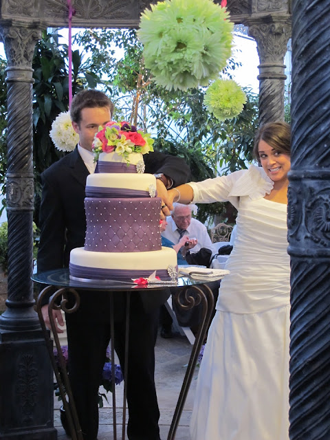 Purple Bling Bling Wedding Cake