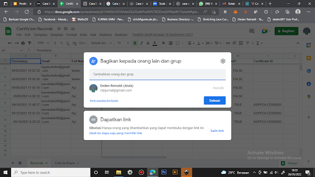 Cara Membuat Google Sheet Bisa Diakses Semua Orang