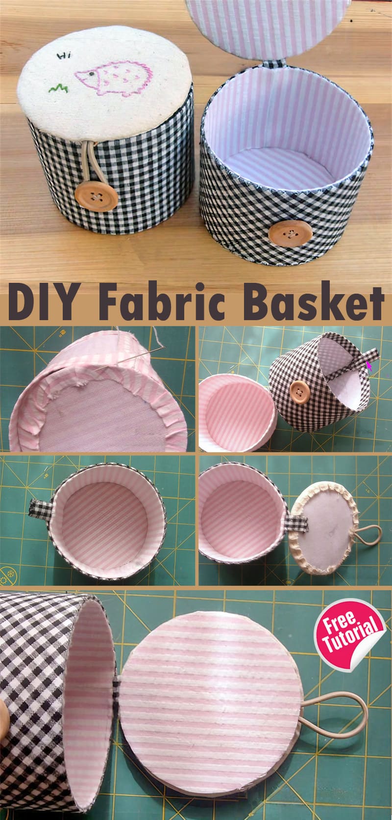 How to Make Round Fabric Basket