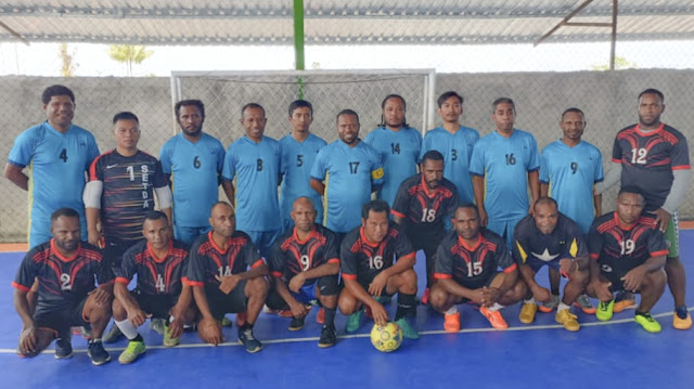 Final Turnamen Futsal Dirgahayu HUT RI ke 77 di Pemkab Yahukimo Berlangsung Meriah