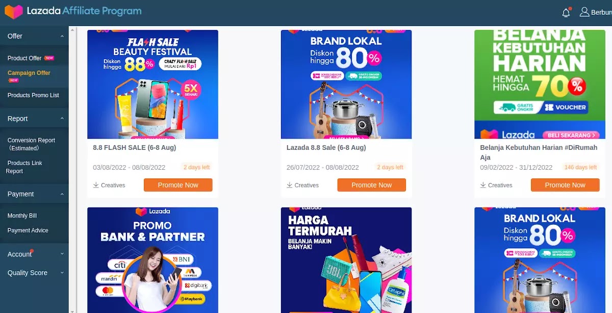 cara dapat uang lazada affiliate